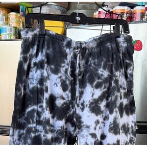 Black & White Tie-Dye Jogger Pants